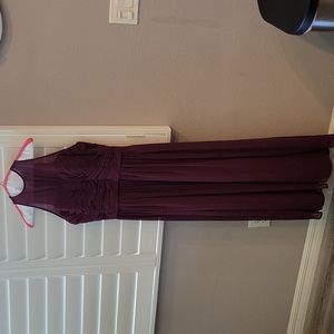 Burgundy David's Bridal Dress